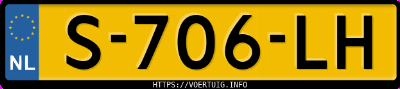 Kenteken afbeelding van S706LH, blauwe Kia Soul Esoul