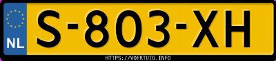 Kenteken afbeelding van S803XH, zwarte Kia EV6 Long Range Awd