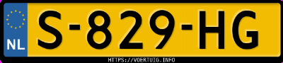 Kenteken afbeelding van S829HG, grijze Kia EV6 Long Range Rwd