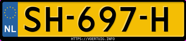 Kenteken afbeelding van SH697H, grijze Kia Picanto