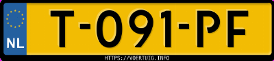 Kenteken afbeelding van T091PF, zwarte Kia EV6 Long Range Rwd