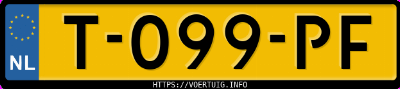 Kenteken afbeelding van T099PF, zwarte Kia Niro 1.6 Hev Kenteken afbeelding van T099PF, zwarte Kia Niro 1.6 Hev