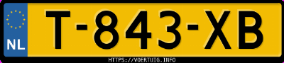 Kenteken afbeelding van T843XB, rode Kia Picanto 1.1