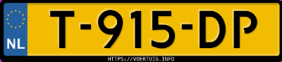Kenteken afbeelding van T915DP, zwarte Kia EV6 Long Range Awd
