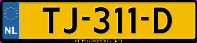 Kenteken afbeelding van TJ311D, witte Kia Picanto 1.0 Cvvt