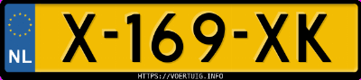 Kenteken afbeelding van X169XK, zwarte Kia EV6 Standard Range Rwd