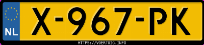 Kenteken afbeelding van X967PK, grijze Kia EV6 Standard Range Rwd