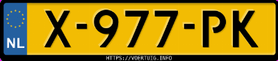 Kenteken afbeelding van X977PK, grijze Kia EV6 Long Range Rwd
