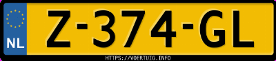 Kenteken afbeelding van Z374GL, blauwe Kia EV6 Long Range Rwd