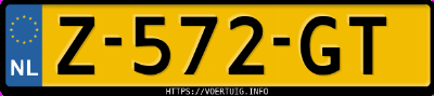 Kenteken afbeelding van Z572GT, grijze Kia EV6 Long Range Rwd