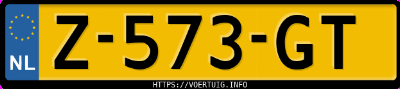 Kenteken afbeelding van Z573GT, zwarte Kia EV6 Long Range Rwd