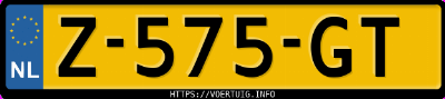 Kenteken afbeelding van Z575GT, zwarte Kia EV6 Standard Range Rwd