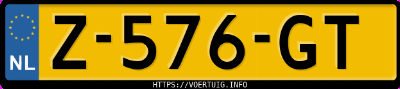 Kenteken afbeelding van Z576GT, zwarte Kia EV6 Standard Range Rwd