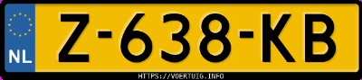 Kenteken afbeelding van Z638KB, grijze Kia EV6 Long Range Rwd