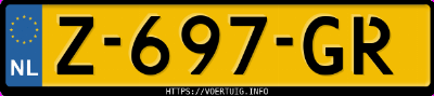 Kenteken afbeelding van Z697GR, witte Kia EV6 Standard Range Rwd