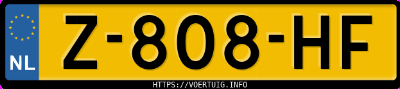 Kenteken afbeelding van Z808HF, zwarte Kia EV6 Long Range Rwd