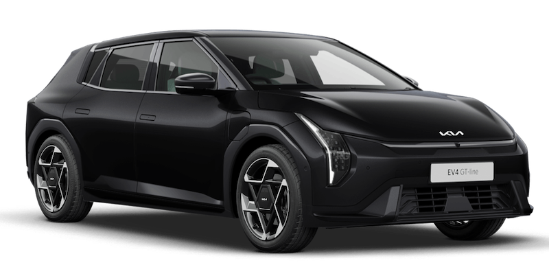 Afbeelding van JDZ53H, zwarte Kia EV4 sedan