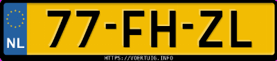 Kenteken afbeelding van 77FHZL, blauwe Lancia Delta Hf Integrale 16v