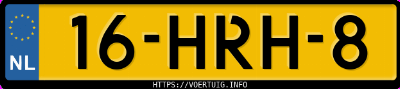 Kenteken afbeelding van 16HRH8, bruine Land Rover 88