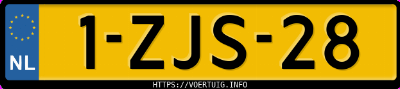 Kenteken afbeelding van 1ZJS28, witte Land Rover Range Rover Evoque Si4