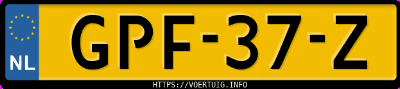 Kenteken afbeelding van GPF37Z, witte Land Rover Range Rover Evoque Phev