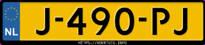Kenteken afbeelding van J490PJ, blauwe Land Rover Range Rover 4.4 V8