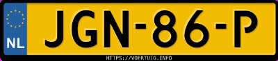 Kenteken afbeelding van JGN86P, grijze Land Rover Range Rover