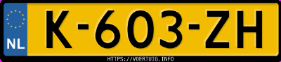 Kenteken afbeelding van K603ZH, grijze Land Rover Discovery Sport Phev
