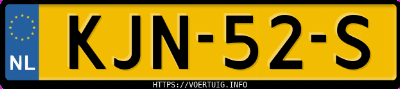Kenteken afbeelding van KJN52S, zwarte Land Rover Defender P300e Phev
