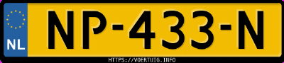 Kenteken afbeelding van NP433N, witte Land Rover Discovery 3