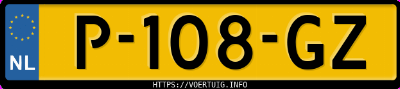 Kenteken afbeelding van P108GZ, groene Land Rover Range Rover Evoque Si4