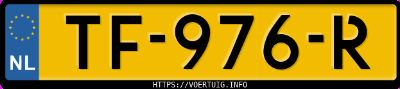 Kenteken afbeelding van TF976R, grijze Land Rover Range Rover 4.4 V8