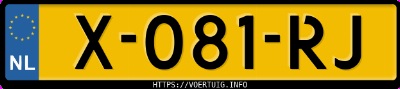 Kenteken afbeelding van X081RJ, zwarte Land Rover Range Rover Evoque Phev
