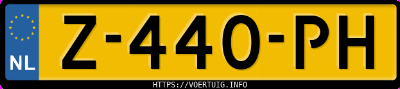 Kenteken afbeelding van Z440PH, zwarte Land Rover Defender 110si6