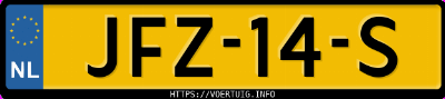 Kenteken afbeelding van JFZ14S, witte Leapmotor B10