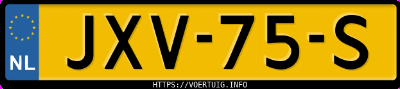Kenteken afbeelding van JXV75S, witte Leapmotor C10 Reev