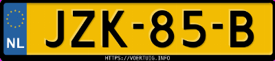 Kenteken afbeelding van JZK85B, blauwe Leapmotor B10