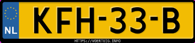 Kenteken afbeelding van KFH33B, blauwe Leapmotor B10