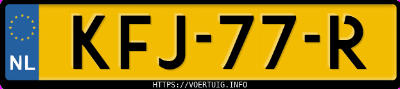 Kenteken afbeelding van KFJ77R, zwarte Leapmotor B10