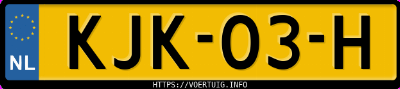 Kenteken afbeelding van KJK03H, grijze Leapmotor C10