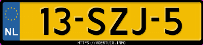 Kenteken afbeelding van 13SZJ5, grijze Lexus CT200H