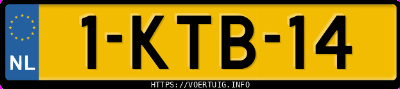 Kenteken afbeelding van 1KTB14, witte Lexus IS300H