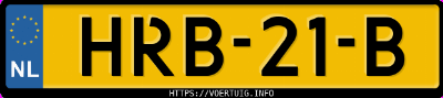 Kenteken afbeelding van HRB21B, grijze Lexus IS300H