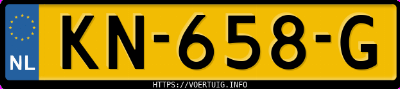 Kenteken afbeelding van KN658G, zwarte Lexus CT200H