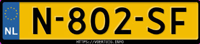 Kenteken afbeelding van N802SF, zwarte Lexus Rx 350