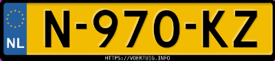 Kenteken afbeelding van N970KZ, zwarte Lexus UX300E