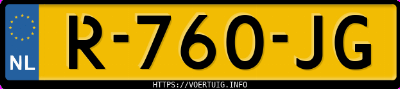 Kenteken afbeelding van R760JG, grijze Lexus RX450H