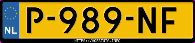 Kenteken afbeelding van P989NF, blauwe Lynk&Co Lynk & Co 01