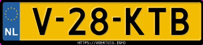 Kenteken afbeelding van V28KTB,  Maxus T90 Ev