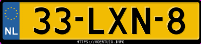 Kenteken afbeelding van 33LXN8, zwarte Mazda 2 1.3 Hp